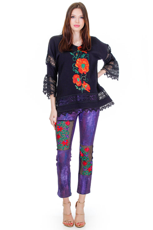 Bluza bumbac cu broderie freeshipping - Liza Panait Online Boutique